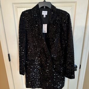 Black sequined blazer/dress